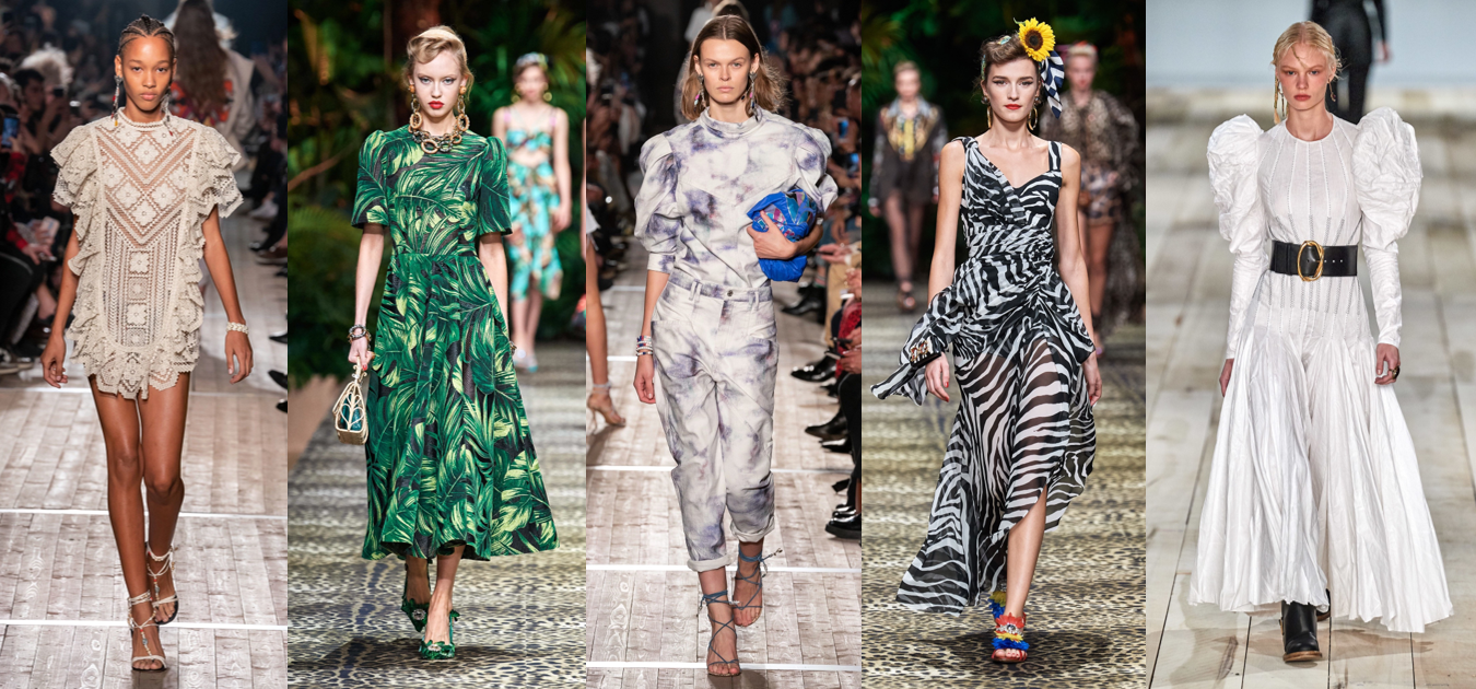 tendenze moda e colori primavera estate 2020. immagine che contiene persone, donne, abbigliamento, interni, inpiedi
